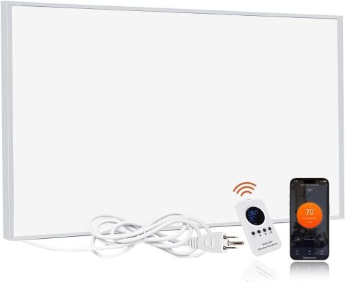 Wall Mounted Smart Infrared Heating Panel Appliance with Thermostat 600W - Lot 468