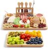 Bamboo Charcuterie Boards and Knife Set - Thumbnail 1