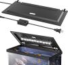 LED Aquarium Hood with Adjustable Brightnes, Replaceable Full-Length Bulb, Fits 24-Inch Framed Aquariums, Black - Thumbnail 1