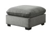 Picket House Furnishings Sloan Grey Polyester Square Accent Ottoman - Thumbnail 1