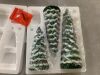 Set of 3 Pre-Lit Ceramic Tabletop Christmas Trees - Thumbnail 2