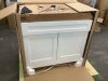 Glacier Bay Everdean 37 in. Single Sink White Bath Vanity with White Cultured Marble Top - Drawer Face Needs Re-Attached - Thumbnail 2