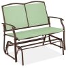 2-Person Patio Loveseat Swing Glider, Bench Rocker w/ Armrests - Thumbnail 1