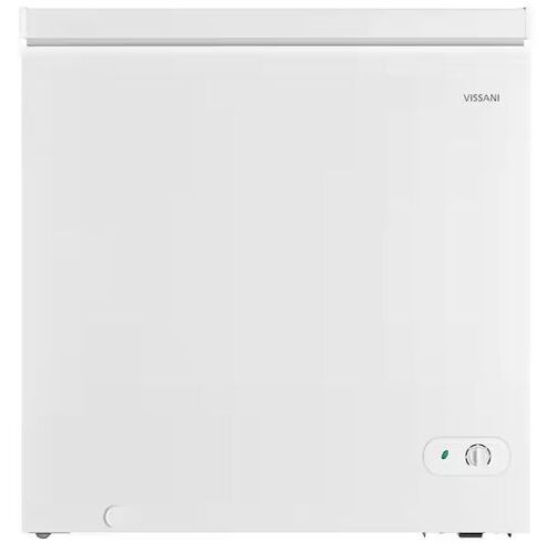 Vissani 7.0 cu. ft. Manual Defrost Chest Freezer with LED Light in White, Garage Ready - Dented - Lot 28JF