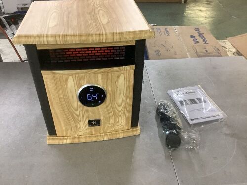 HEAT STORM 1500-Watt Black Electric Logan Deluxe Portable Convection/Radiant Infrared Compact Space Heater - Lot 687JF