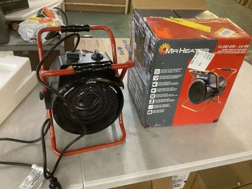 Mr. Heater 3600W Forced Air Portable Electric Indoor Furnace Space Heater with Thermostat - Lot 600JF