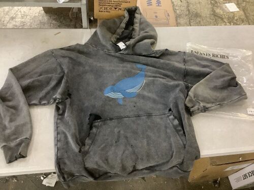 BALENCIAGA Oversized Distressed Whale Hoodie, Large - Authenticity Unknown - Lot 178