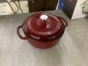 Cast-Iron Dutch Oven Kitchen Cookware w/ Enamel, Handles - 6qt - Thumbnail 2