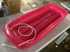 48in Kids Toboggan Snow Sled Board w/ Pull Rope, Curved Edges - Thumbnail 2