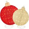 2pc Lighted Pop-Up Christmas Ornaments Decoration w/ 180 LED Lights, Stand - Thumbnail 1