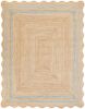 Wave Scalloped Natural Jute Rug, 4 x 6 - Thumbnail 1