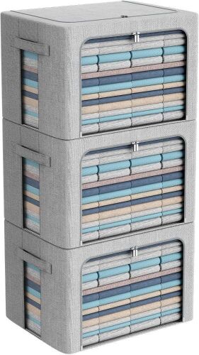 Foldable Storage Bins, 3 Pack - Lot 493