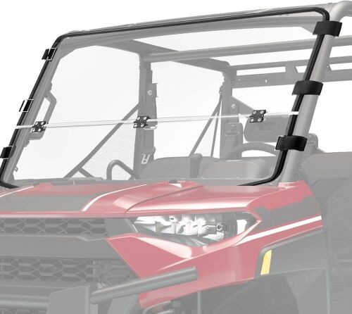 KEMIMOTO UTV 2-IN-1 Scratch Resistant Fold Down Windshield Compatible with Polaris Ranger XP 1000/ 1000 2017-2023 - Lot 98