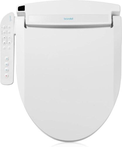 Brondell LT89 Electric Bidet Toilet Seat, Fits Elongated Toilets, Side Arm Control, Warm Water Wash, Strong Wash Mode, Stainless-Steel Nozzle, Nightlight and Easy Installation - Lot 96