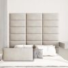 Upholstered Headboard Wall Panels, Beige, 10" x 24", 9 Panels - Thumbnail 1