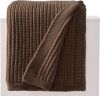 Dark Brown Chunky Knit Throw Blanket 60"x80" - Thumbnail 1