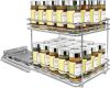 LYNK PROFESSIONAL Pull Out Spice Rack Organizer for Inside Kitchen Cabinets, 8-3/8 inch Wide - Thumbnail 1