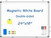 Magnetic Double-Sided White Board, 24" x 18" - Thumbnail 1