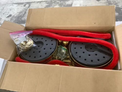 Crowd Control Barriers Gold Stanchions with Ropes - Lot 391