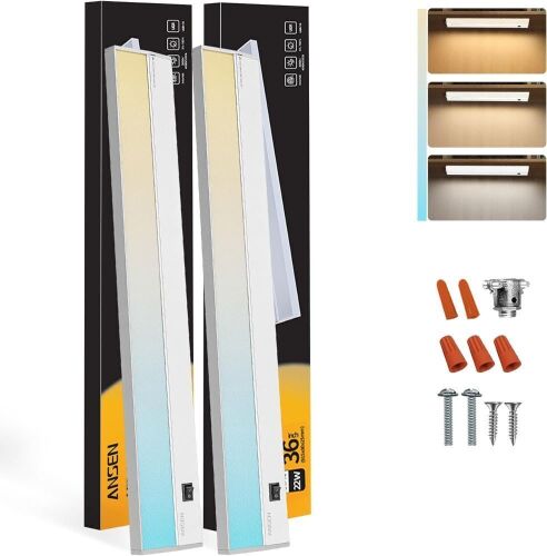 36in 22W 1426LM Dimmable LED Under Cabinet Lighting Hardwired, 2 Pack - Lot 394