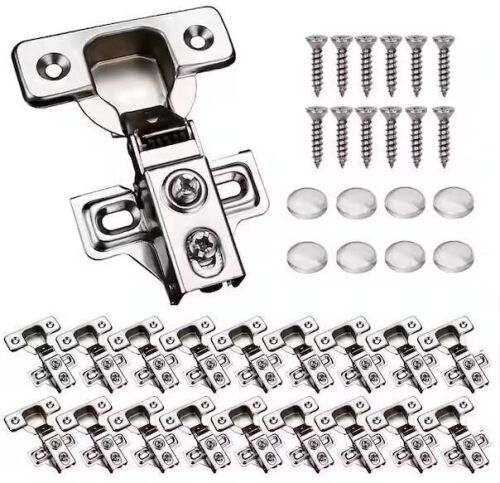 20-Pack Soft Close Cabinet Door Hinges, 100 Degree Opening Angle - Lot 811JF