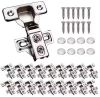 20-Pack Soft Close Cabinet Door Hinges, 100 Degree Opening Angle - Thumbnail 1