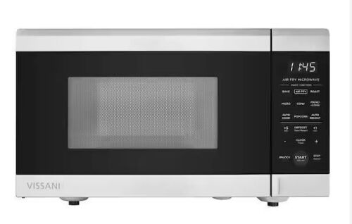 Vissani 19 in. 0.9 cu. ft. 900-Watt Countertop Microwave Oven in Stainless Steel with Convection and Air Fry - Lot 824JF