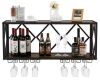 39-Bottle Wall Mounted Wine Rack Display Shelf Glass Holder - Thumbnail 1