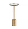 Kate and Laurel Xyler 10 in. Gold Round Glass End Table - Thumbnail 1