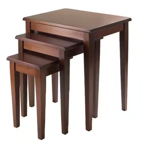 Winsome Regalia 3-Piece Nesting Table in Walnut Finish - Lot 844JF