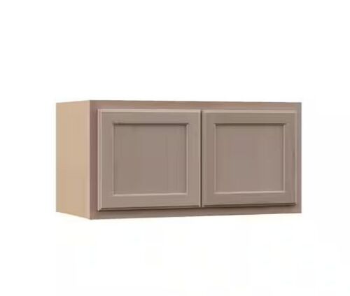 Hampton Bay Recessed Panel 30 in. W x 12 in. D x 15 in. H Assembled Wall Bridge Cabinet in Unfinished - Lot 856JF