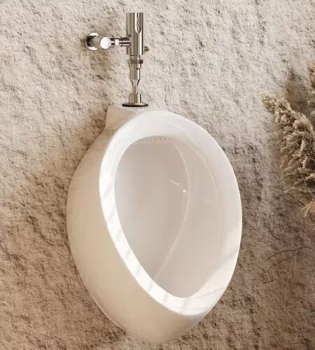 Hanikes Round 0.125 GPF High-Efficiency Urinal with Top Spud in White - Lot 857JF