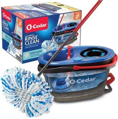 O-Cedar RinseClean Deep Clean Microfiber Spin Mop - Lot 889JF