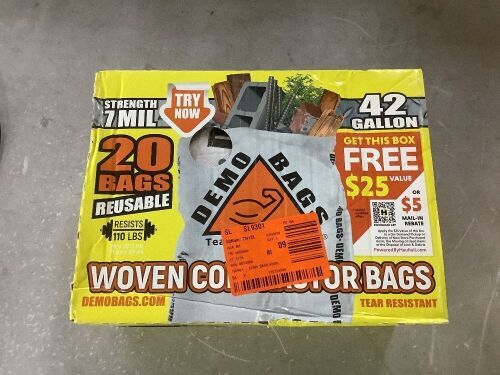 Demobags 42-Gallon Contractor Heavy Duty Trash Bags (20-Count) - Lot 893JF