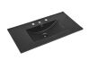 36" Ceramic Vanity-Top Bathroom Sink with 8" Widespread Faucet Holes in Matte Black - Thumbnail 1