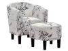 Convenience Concepts Take a Seat Churchill Botanical Print Fabric Accent Chair with Ottoman - Thumbnail 1