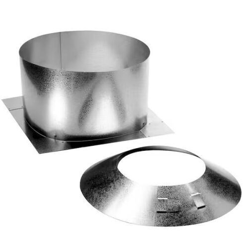 DuraVent DuraPlus All-Fuel Chimney 6in. to 8in. Diameter Attic Insulation Shield - Lot 895JF