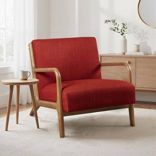 INK+IVY Novak Spice Mid-Century Modern Accent Armchair - Lot 40