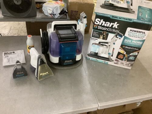 Shark StainStriker Portable Corded Upholstery, Car, Rug and Carpet Cleaner with Spot and Pet Odor Remover in White - Lot 910JF