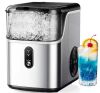 9.1 in. 35 lb. /24H Nugget Ice Countertop Portable Ice Maker in Silver, Stainless Steel, Ready in 6 Mins, Auto-Cleaning - Thumbnail 1