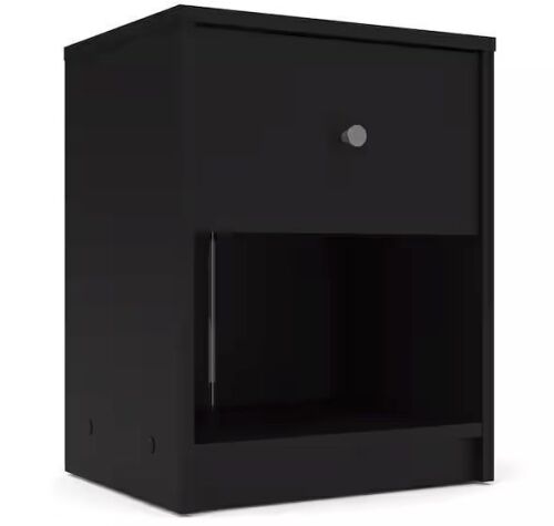 Portland Black 1-Drawer Nightstand - Lot 925JF