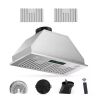Tylza 30 in. 900 CFM Convertible Ductless to Ducted Insert Range Hood in Stainless Steel with Charcoal Filter 2 3-Watt LED - Thumbnail 1