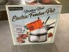 Nostalgia Electric Stainless Steel Fondue Pot, 6-Cup, with Temperature Control, 6 Forks, and Removable Pot - Thumbnail 2