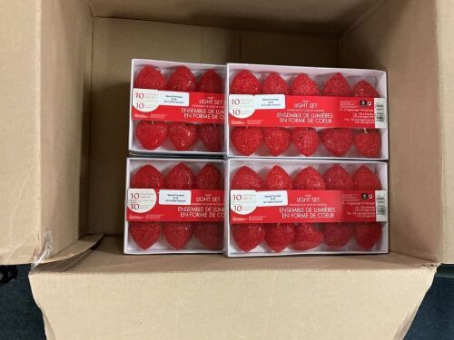 Lot Of 14 Heart Lights