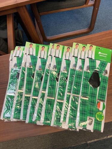 St. Patrick's Day Suspenders Lot Of 12