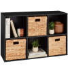 6-Cube Bookshelf, 11in Storage Display w/ Removable Panels, Customizable - Thumbnail 1