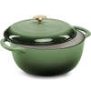 Cast-Iron Dutch Oven Kitchen Cookware w/ Enamel, Handles - 6qt - Thumbnail 1