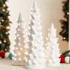 Set of 3 Pre-Lit Ceramic Tabletop Christmas Trees - Thumbnail 1