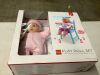 12.5in Realistic Baby Doll with Soft Body, Highchair, Potty, Pacifier, Bottle, 9 Accessories - Thumbnail 2