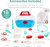 Pretend Play Doctor Kit, Boys & Girls Doctor's Outfit, Toy Medical Set w/ 18 Accessories, Coat, Hat, Carrying Case, 2 LED Toys - Thumbnail 1